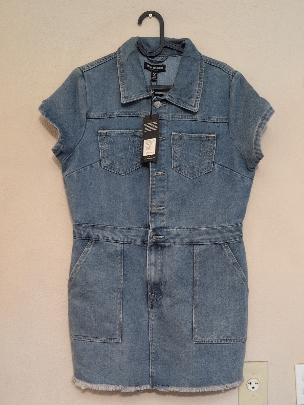 True Religion Light Blue Denim Mini Dress